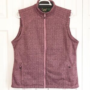 Stillwater Supply Co. XL Pink Herringbone Print Knit Full Zip Vest